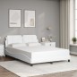vidaXL Bettgestell mit Kopfteil Weiß 120x200 cm Kunstleder vidaXL Bettgestell mit Kopfteil Weiß 120x200 cm Kunstleder