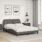 vidaXL Bett mit Matratze Grau 120x200 cm Kunstleder vidaXL Bett mit Matratze Grau 120x200 cm Kunstleder