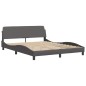 vidaXL Bett mit Matratze Grau 160x200 cm Kunstleder vidaXL Bett mit Matratze Grau 160x200 cm Kunstleder