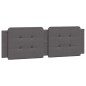 vidaXL Bett mit Matratze Grau 160x200 cm Kunstleder vidaXL Bett mit Matratze Grau 160x200 cm Kunstleder