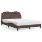 vidaXL Bett mit Matratze Braun 140x190 cm Kunstleder vidaXL Bett mit Matratze Braun 140x190 cm Kunstleder