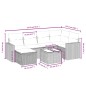 vidaXL 7-tlg. Garten-Sofagarnitur mit Kissen Hellgrau Poly Rattan vidaXL 7-tlg. Garten-Sofagarnitur mit Kissen Hellgrau Poly Rattan