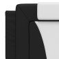 vidaXL Bett mit Matratze Schwarz und Weiß 160x200 cm Kunstleder vidaXL Bett mit Matratze Schwarz und Weiß 160x200 cm Kunstleder