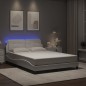 vidaXL Bettgestell mit LED Weiß 120x200 cm Kunstleder vidaXL Bettgestell mit LED Weiß 120x200 cm Kunstleder