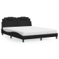 vidaXL Bett mit Matratze Schwarz 160x200 cm Kunstleder vidaXL Bett mit Matratze Schwarz 160x200 cm Kunstleder