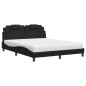 vidaXL Bett mit Matratze Schwarz 160x200 cm Kunstleder vidaXL Bett mit Matratze Schwarz 160x200 cm Kunstleder