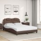 vidaXL Bett mit Matratze Braun 140x200 cm Kunstleder vidaXL Bett mit Matratze Braun 140x200 cm Kunstleder