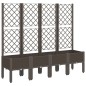 vidaXL Pflanzkübel mit Rankgitter Braun 160x40x142 cm PP vidaXL Pflanzkübel mit Rankgitter Braun 160x40x142 cm PP