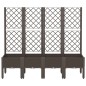 vidaXL Pflanzkübel mit Rankgitter Braun 160x40x142 cm PP vidaXL Pflanzkübel mit Rankgitter Braun 160x40x142 cm PP