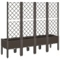 vidaXL Pflanzkübel mit Rankgitter Braun 160x40x142 cm PP vidaXL Pflanzkübel mit Rankgitter Braun 160x40x142 cm PP