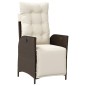 vidaXL 5-tlg. Garten-Essgruppe mit Kissen Braun Poly Rattan vidaXL 5-tlg. Garten-Essgruppe mit Kissen Braun Poly Rattan
