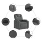 vidaXL Relaxsessel Elektrisch Dunkelgrau Stoff vidaXL Relaxsessel Elektrisch Dunkelgrau Stoff