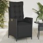 vidaXL Gartensessel mit Fußteil Verstellbar Schwarz Poly Rattan vidaXL Gartensessel mit Fußteil Verstellbar Schwarz Poly Rattan