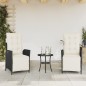 vidaXL Gartensessel mit Fußteil 2 Stk. Verstellbar Schwarz Poly Rattan vidaXL Gartensessel mit Fußteil 2 Stk. Verstellbar Schwarz Poly Rattan
