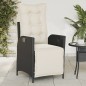 vidaXL Gartensessel mit Fußteil 2 Stk. Verstellbar Schwarz Poly Rattan vidaXL Gartensessel mit Fußteil 2 Stk. Verstellbar Schwarz Poly Rattan
