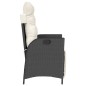 vidaXL Gartensessel mit Fußteil 2 Stk. Verstellbar Schwarz Poly Rattan vidaXL Gartensessel mit Fußteil 2 Stk. Verstellbar Schwarz Poly Rattan
