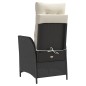 vidaXL Gartensessel mit Fußteil 2 Stk. Verstellbar Schwarz Poly Rattan vidaXL Gartensessel mit Fußteil 2 Stk. Verstellbar Schwarz Poly Rattan