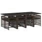 vidaXL 9-tlg. Garten-Essgruppe mit Kissen Braun Poly Rattan vidaXL 9-tlg. Garten-Essgruppe mit Kissen Braun Poly Rattan