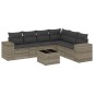 vidaXL 7-tlg. Garten-Sofagarnitur mit Kissen Hellgrau Poly Rattan vidaXL 7-tlg. Garten-Sofagarnitur mit Kissen Hellgrau Poly Rattan