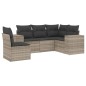 vidaXL 5-tlg. Garten-Sofagarnitur mit Kissen Hellgrau Poly Rattan vidaXL 5-tlg. Garten-Sofagarnitur mit Kissen Hellgrau Poly Rattan