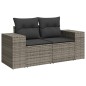 vidaXL 5-tlg. Garten-Sofagarnitur mit Kissen Hellgrau Poly Rattan vidaXL 5-tlg. Garten-Sofagarnitur mit Kissen Hellgrau Poly Rattan