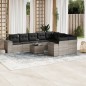 vidaXL 10-tlg. Garten-Sofagarnitur mit Kissen Hellgrau Poly Rattan vidaXL 10-tlg. Garten-Sofagarnitur mit Kissen Hellgrau Poly Rattan
