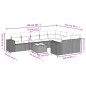 vidaXL 10-tlg. Garten-Sofagarnitur mit Kissen Hellgrau Poly Rattan vidaXL 10-tlg. Garten-Sofagarnitur mit Kissen Hellgrau Poly Rattan