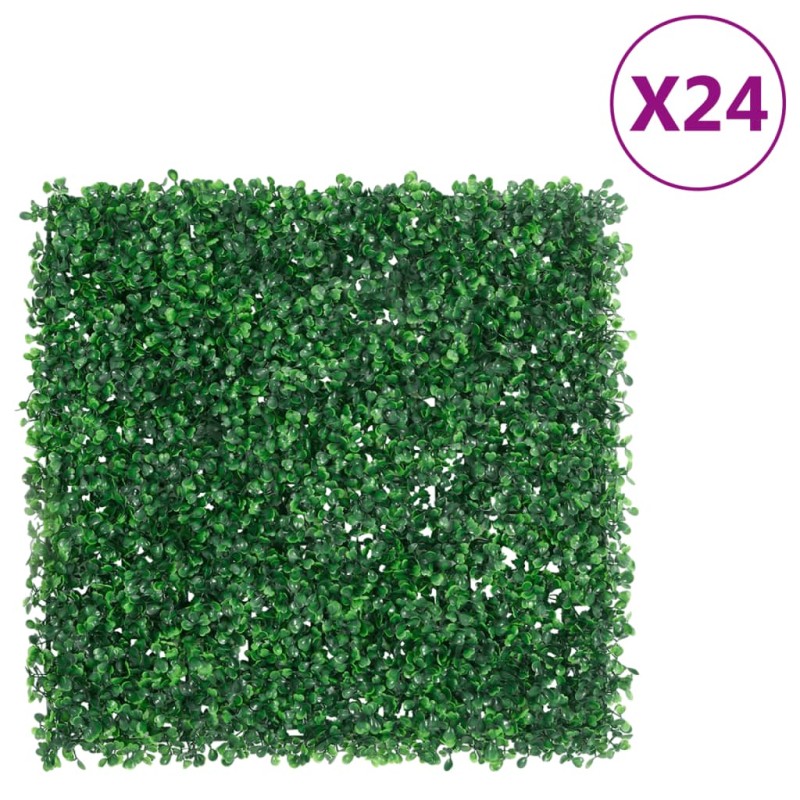 vidaXL Kunsthecken 24 Stk. Grün 50x50 cm vidaXL Kunsthecken 24 Stk. Grün 50x50 cm