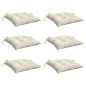 vidaXL Stuhlkissen 6 Stk. Cremeweiß 40x40x7 cm Oxford-Gewebe vidaXL Stuhlkissen 6 Stk. Cremeweiß 40x40x7 cm Oxford-Gewebe