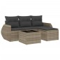 vidaXL 5-tlg. Garten-Sofagarnitur mit Kissen Hellgrau Poly Rattan vidaXL 5-tlg. Garten-Sofagarnitur mit Kissen Hellgrau Poly Rattan