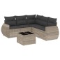 vidaXL 6-tlg. Garten-Sofagarnitur mit Kissen Hellgrau Poly Rattan vidaXL 6-tlg. Garten-Sofagarnitur mit Kissen Hellgrau Poly Rattan