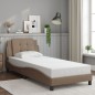 vidaXL Bettgestell mit Kopfteil Cappuccino-Braun 100x200 cm Kunstleder vidaXL Bettgestell mit Kopfteil Cappuccino-Braun 100x200 cm Kunstleder