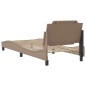 vidaXL Bettgestell mit Kopfteil Cappuccino-Braun 100x200 cm Kunstleder vidaXL Bettgestell mit Kopfteil Cappuccino-Braun 100x200 cm Kunstleder