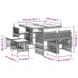 vidaXL 9-tlg. Garten-Essgruppe mit Kissen Grau Poly Rattan vidaXL 9-tlg. Garten-Essgruppe mit Kissen Grau Poly Rattan