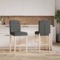 vidaXL Barstühle 2 Stk. Massivholz Gummibaum und Stoff vidaXL Barstühle 2 Stk. Massivholz Gummibaum und Stoff