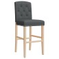 vidaXL Barstühle 2 Stk. Massivholz Gummibaum und Stoff vidaXL Barstühle 2 Stk. Massivholz Gummibaum und Stoff