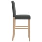 vidaXL Barstühle 2 Stk. Massivholz Gummibaum und Stoff vidaXL Barstühle 2 Stk. Massivholz Gummibaum und Stoff