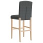vidaXL Barstühle 2 Stk. Massivholz Gummibaum und Stoff vidaXL Barstühle 2 Stk. Massivholz Gummibaum und Stoff