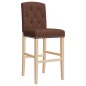 vidaXL Barstühle 2 Stk. Massivholz Gummibaum und Stoff vidaXL Barstühle 2 Stk. Massivholz Gummibaum und Stoff