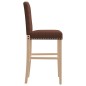 vidaXL Barstühle 2 Stk. Massivholz Gummibaum und Stoff vidaXL Barstühle 2 Stk. Massivholz Gummibaum und Stoff