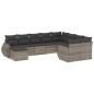 vidaXL 10-tlg. Garten-Sofagarnitur mit Kissen Hellgrau Poly Rattan vidaXL 10-tlg. Garten-Sofagarnitur mit Kissen Hellgrau Poly Rattan