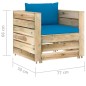 7-tlg. Garten-Lounge-Set mit Kissen Grün Imprägniertes Holz 7-tlg. Garten-Lounge-Set mit Kissen Grün Imprägniertes Holz