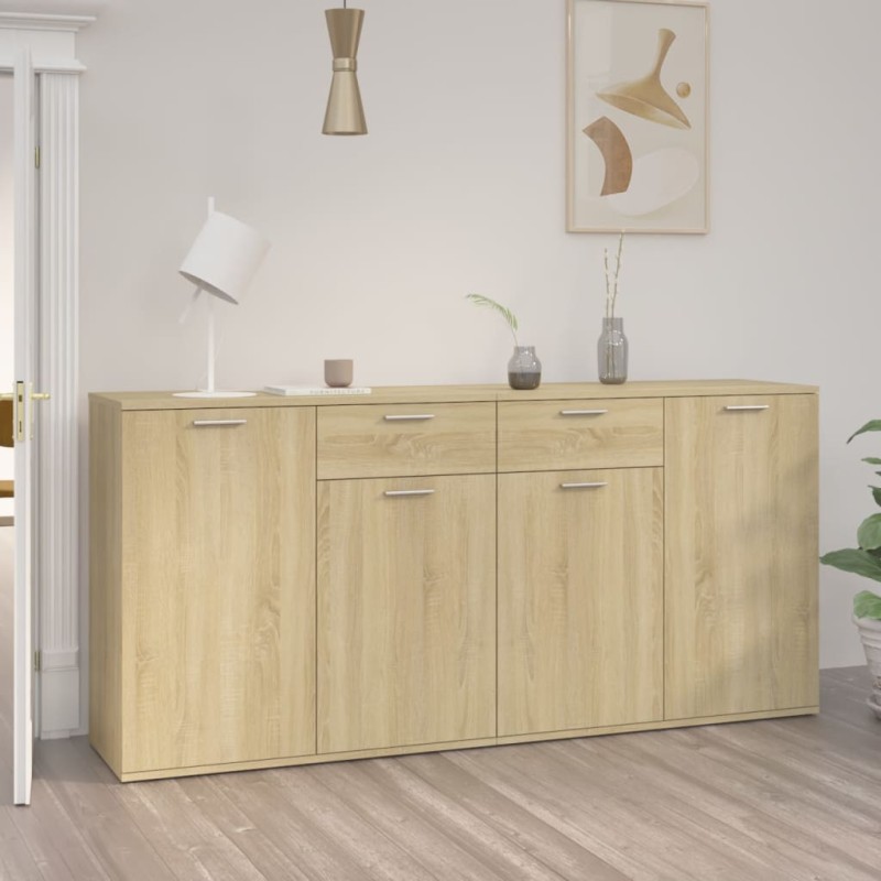 Sideboard Sonoma-Eiche 160x36x75 cm Holzwerkstoff Sideboard Sonoma-Eiche 160x36x75 cm Holzwerkstoff