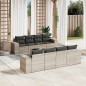 vidaXL 9-tlg. Garten-Sofagarnitur mit Kissen Hellgrau Poly Rattan vidaXL 9-tlg. Garten-Sofagarnitur mit Kissen Hellgrau Poly Rattan