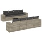 vidaXL 9-tlg. Garten-Sofagarnitur mit Kissen Hellgrau Poly Rattan vidaXL 9-tlg. Garten-Sofagarnitur mit Kissen Hellgrau Poly Rattan