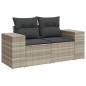 vidaXL 9-tlg. Garten-Sofagarnitur mit Kissen Hellgrau Poly Rattan vidaXL 9-tlg. Garten-Sofagarnitur mit Kissen Hellgrau Poly Rattan
