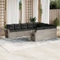 vidaXL 10-tlg. Garten-Sofagarnitur mit Kissen Hellgrau Poly Rattan vidaXL 10-tlg. Garten-Sofagarnitur mit Kissen Hellgrau Poly Rattan