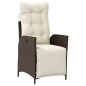 vidaXL 9-tlg. Garten-Essgruppe mit Kissen Braun Poly Rattan vidaXL 9-tlg. Garten-Essgruppe mit Kissen Braun Poly Rattan
