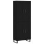 Highboard Schwarz 69,5x34x180 cm Holzwerkstoff Highboard Schwarz 69,5x34x180 cm Holzwerkstoff