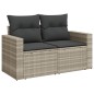 vidaXL 11-tlg. Garten-Sofagarnitur mit Kissen Hellgrau Poly Rattan vidaXL 11-tlg. Garten-Sofagarnitur mit Kissen Hellgrau Poly Rattan